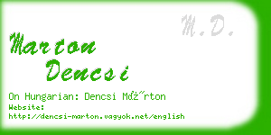 marton dencsi business card